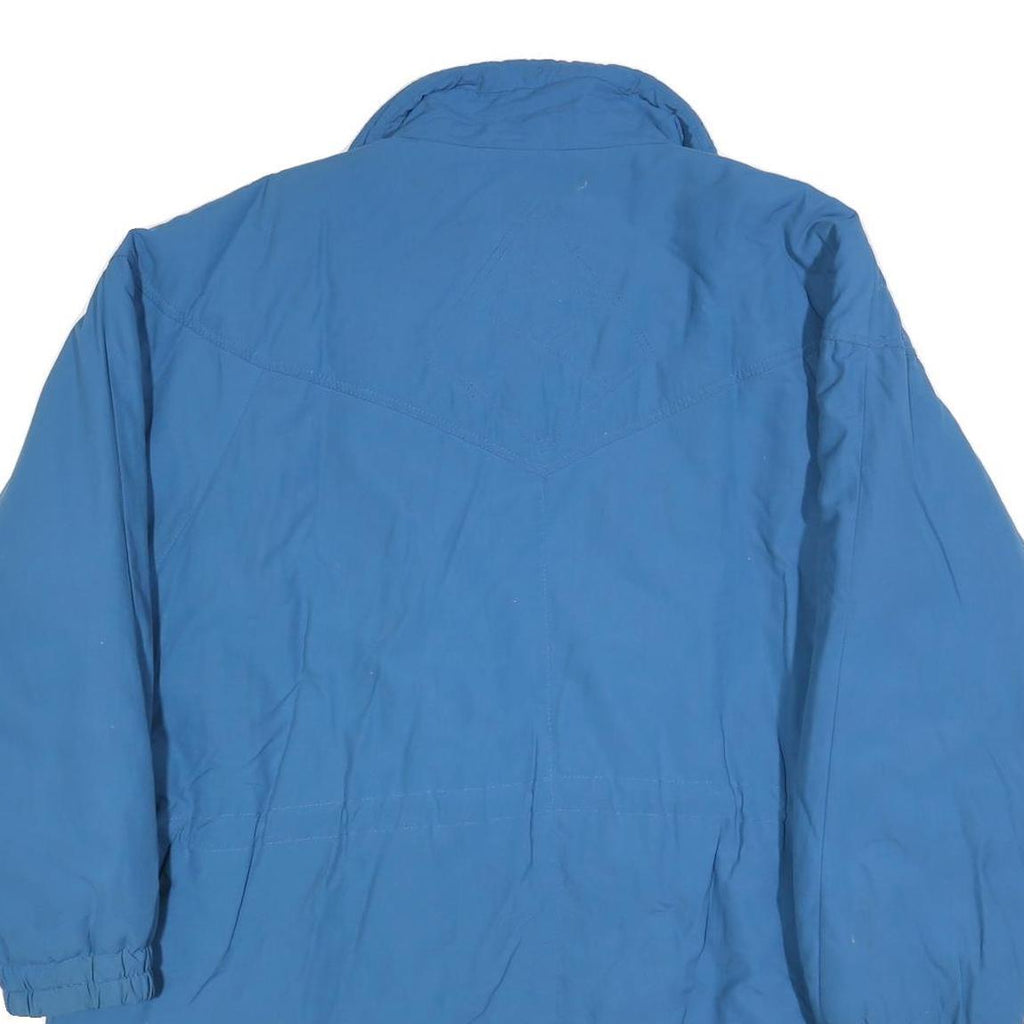 Womens Blue Polyester Blend Casual Zip Jacket XL Plain Lightweight Outerwear