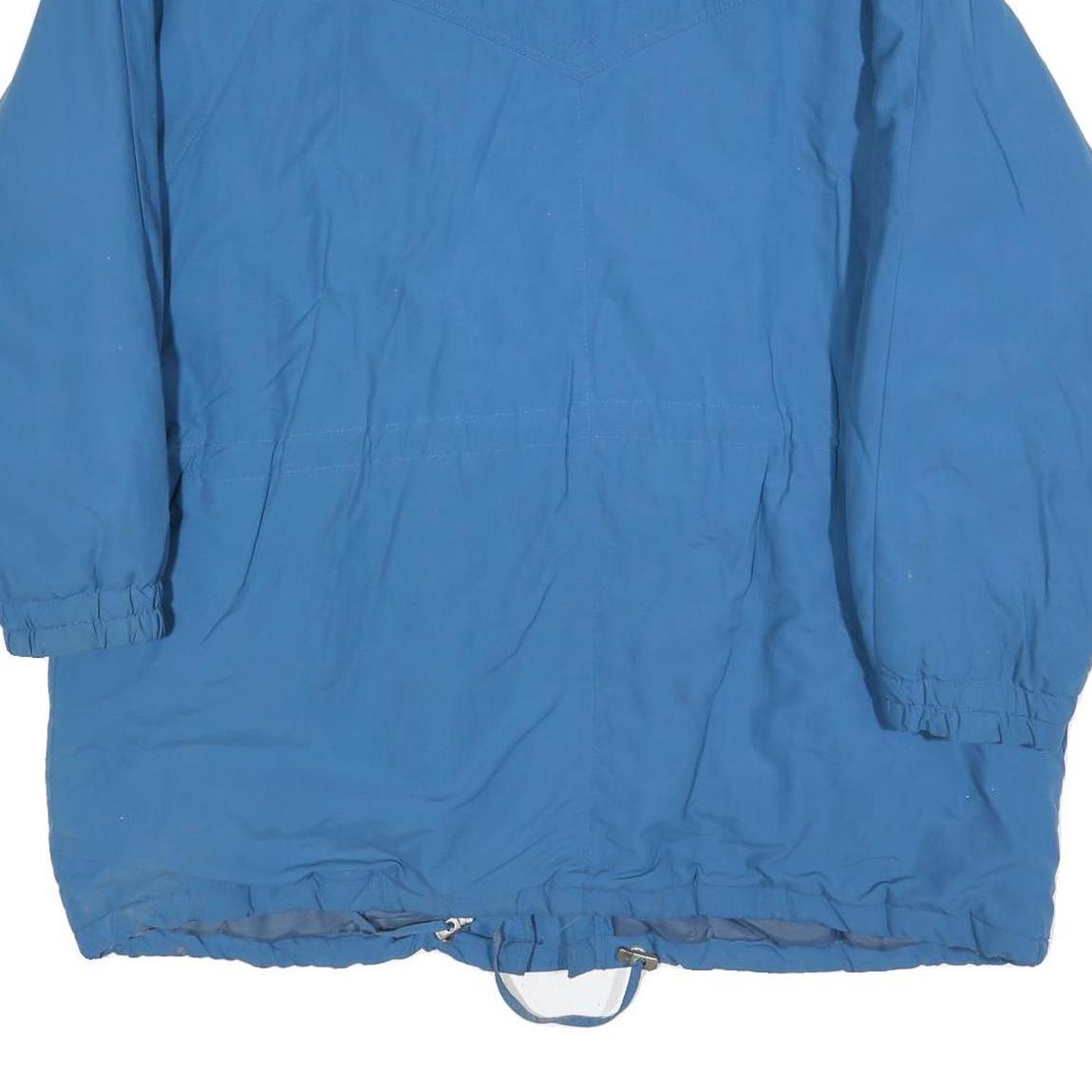 Womens Blue Polyester Blend Casual Zip Jacket XL Plain Lightweight Outerwear