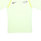 NIKE Mens Cream & Yellow Referee Short Sleeve Polo Shirt S Swiss Unihockey