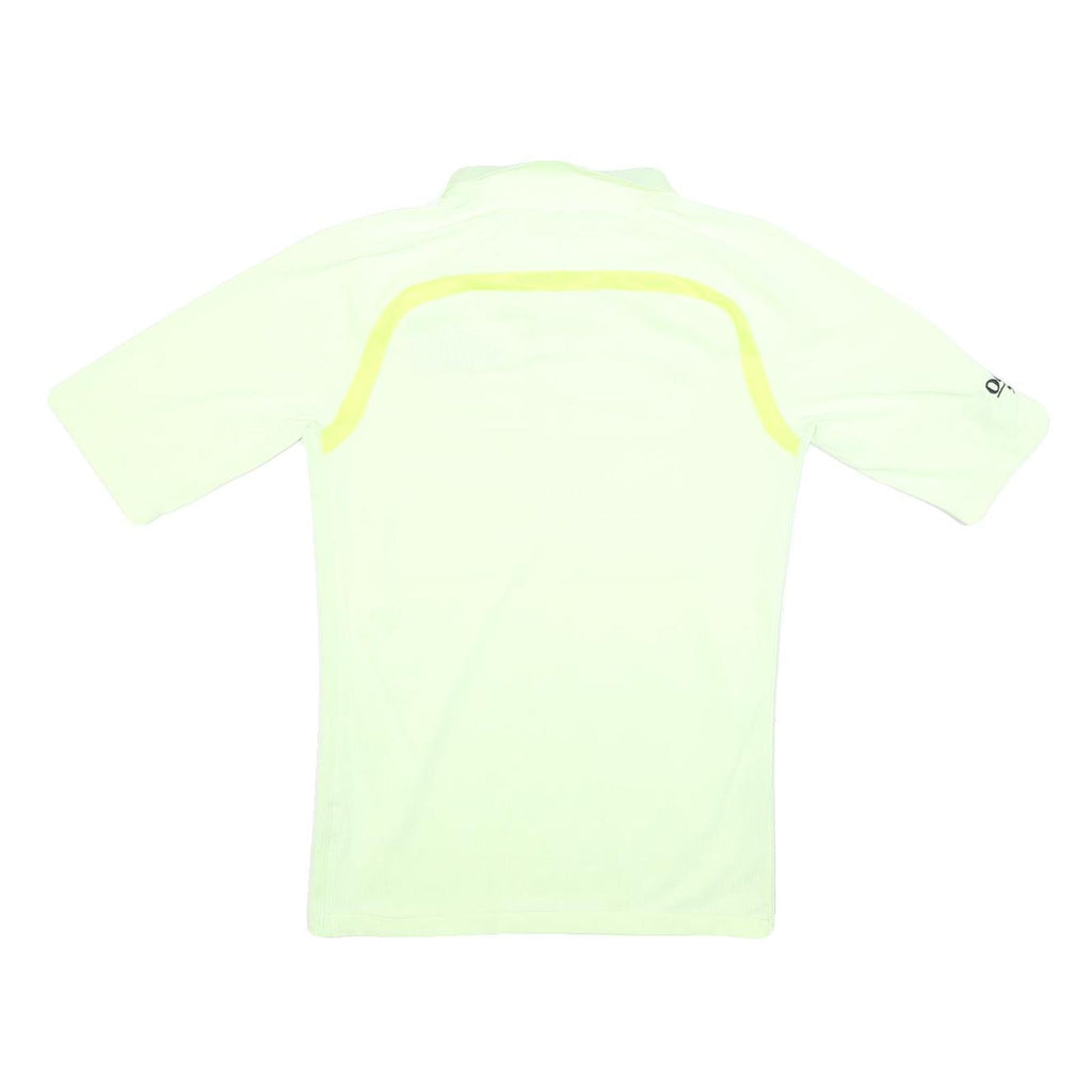 NIKE Mens Cream & Yellow Referee Short Sleeve Polo Shirt S Swiss Unihockey