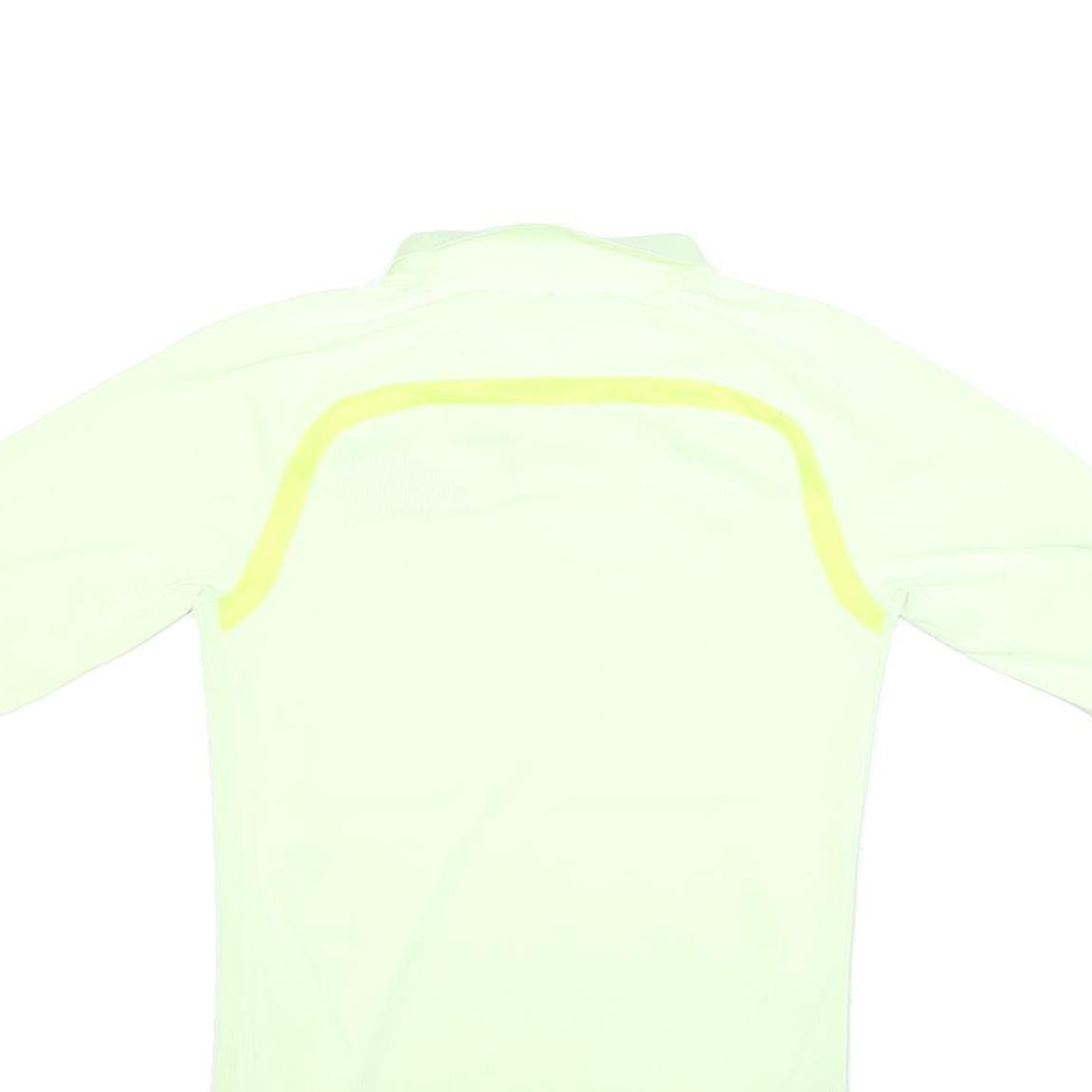 NIKE Mens Cream & Yellow Referee Short Sleeve Polo Shirt S Swiss Unihockey