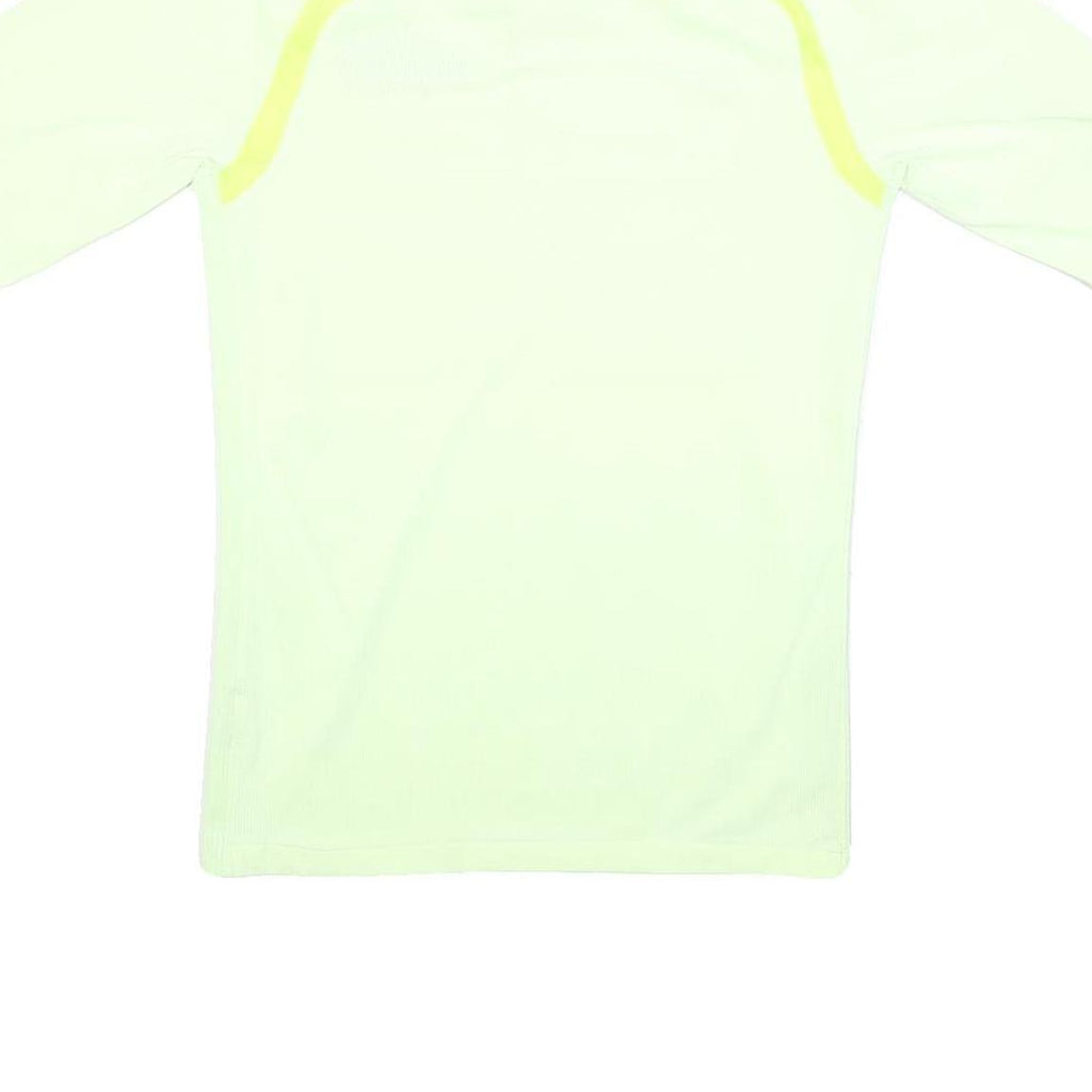 NIKE Mens Cream & Yellow Referee Short Sleeve Polo Shirt S Swiss Unihockey