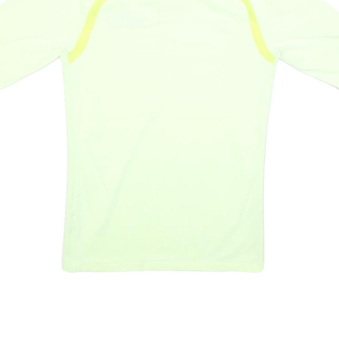 NIKE Mens Cream & Yellow Referee Short Sleeve Polo Shirt S Swiss Unihockey