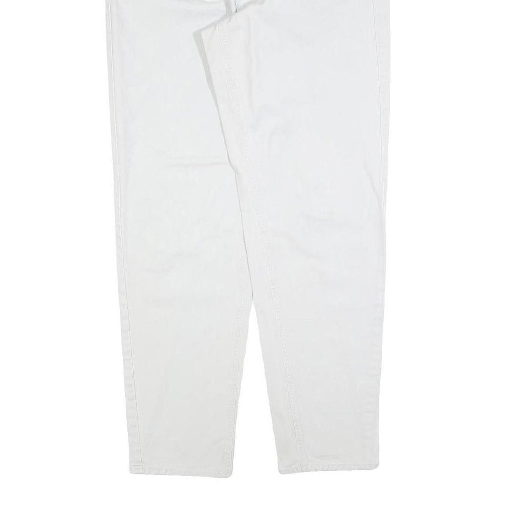 JINGLERS Mens Jeans White Regular Straight Denim W30 L31 Zip Cotton Blend