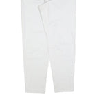 JINGLERS Mens Jeans White Regular Straight Denim W30 L31 Zip Cotton Blend