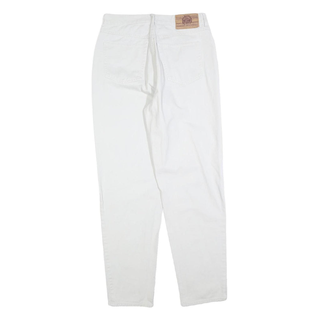 JINGLERS Mens Jeans White Regular Straight Denim W30 L31 Zip Cotton Blend