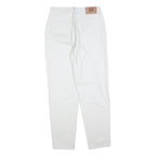 JINGLERS Mens Jeans White Regular Straight Denim W30 L31 Zip Cotton Blend