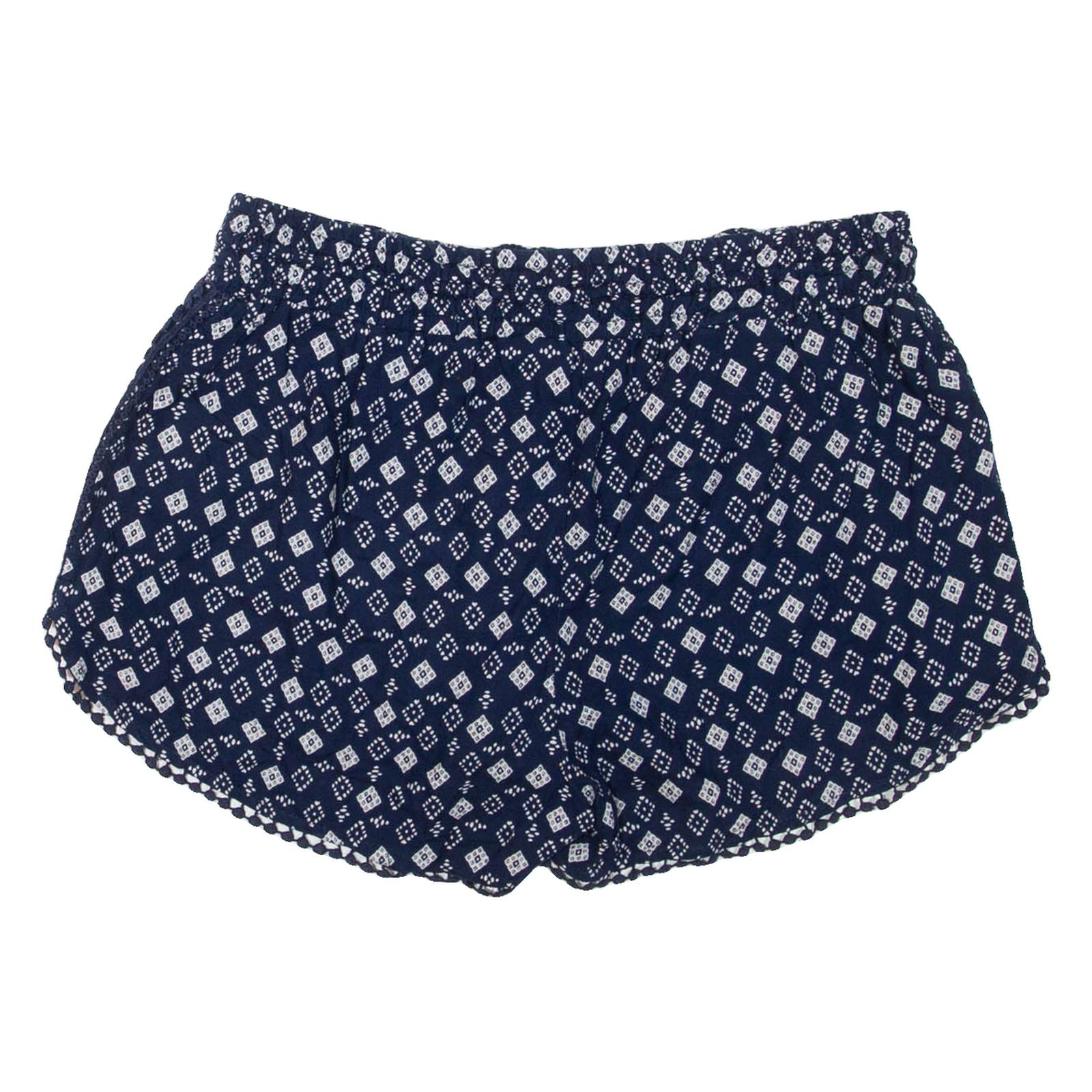 SUPERDRY Womens Casual Shorts Blue Geometric S W28