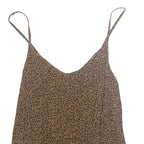 HAYS Womens Camisole Vest Brown V-Neck Animal Print S
