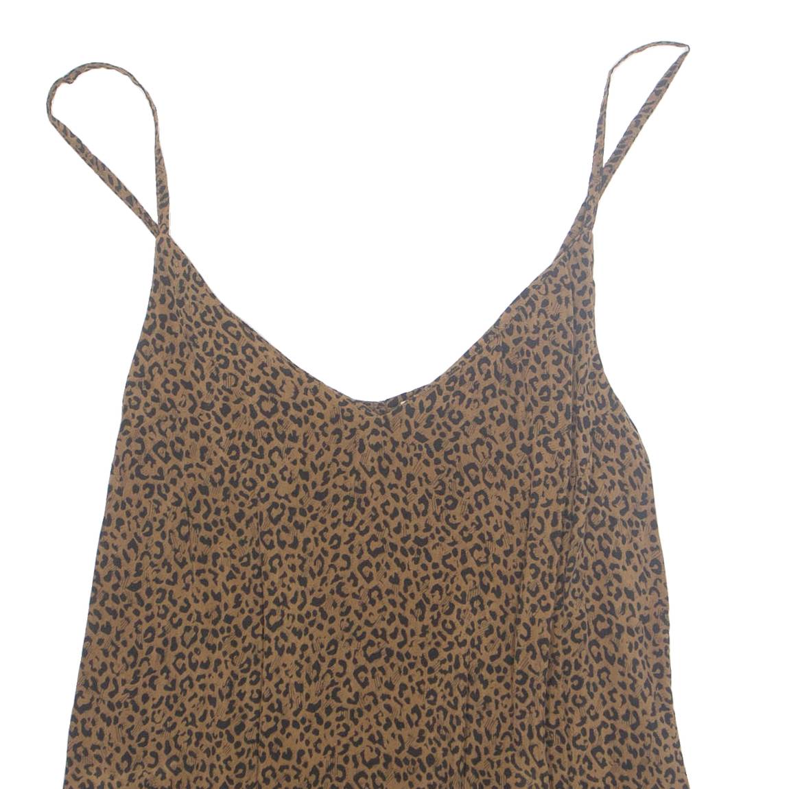 HAYS Womens Camisole Vest Brown V-Neck Animal Print S