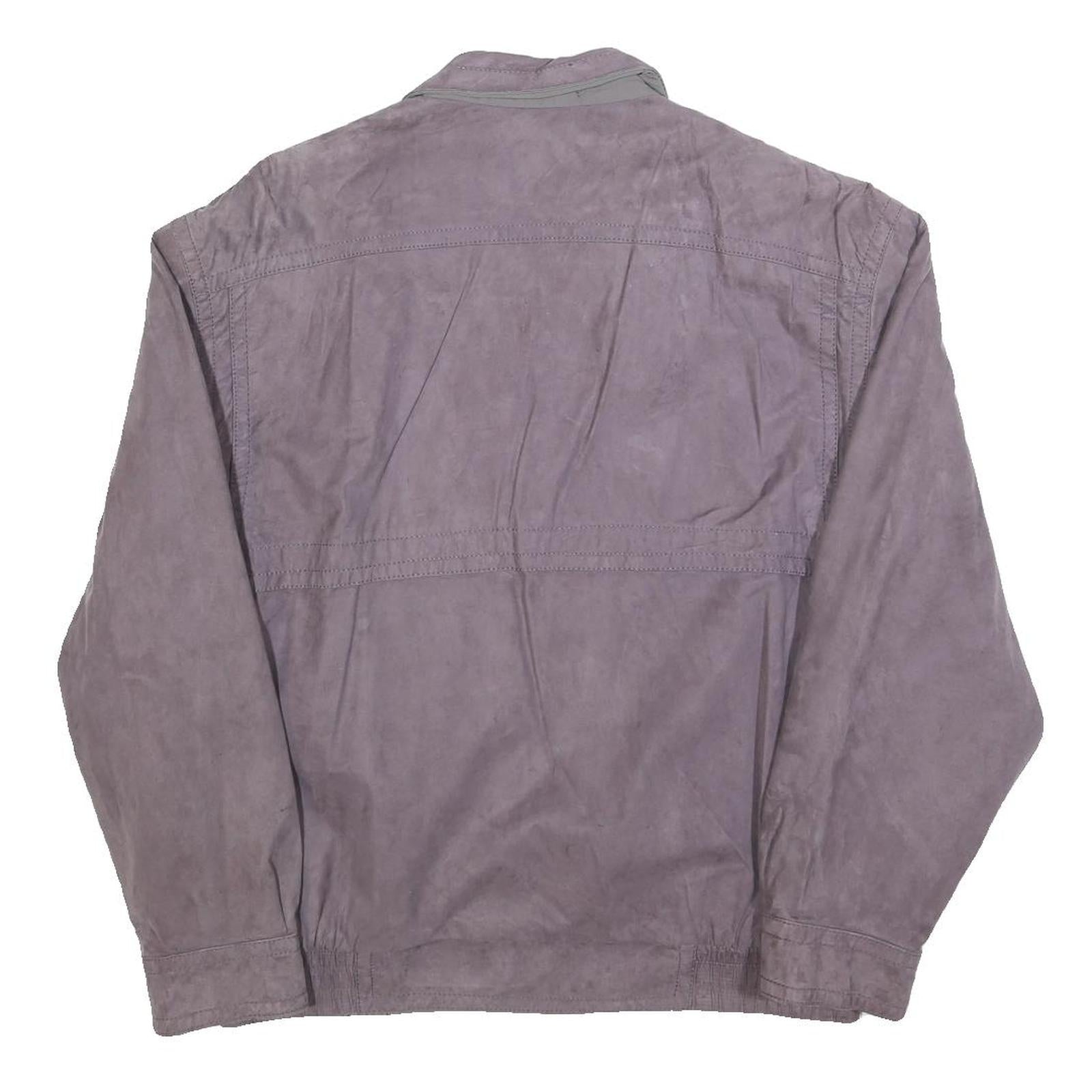 KEMPEL Mens Grey Jacket M Polyester Blend Button Closure Casual Classic