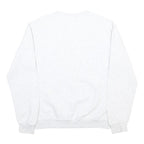 Mens White Sweatshirt Kingdom Workers Basketball Print Crew Neck S Cotton Blend