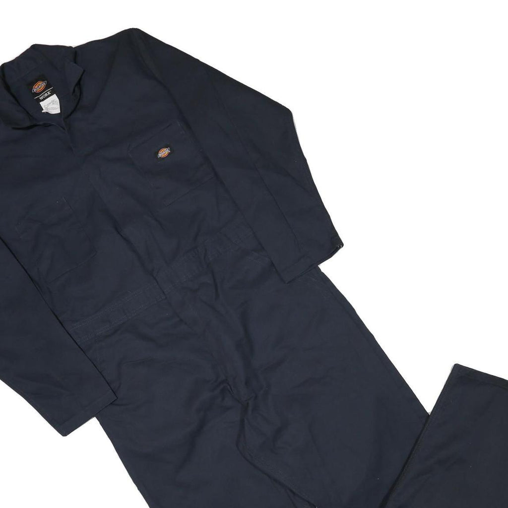 DICKIES Mens Navy Blue Dungarees Regular Fit Cotton Blend L W40 L30 Workwear
