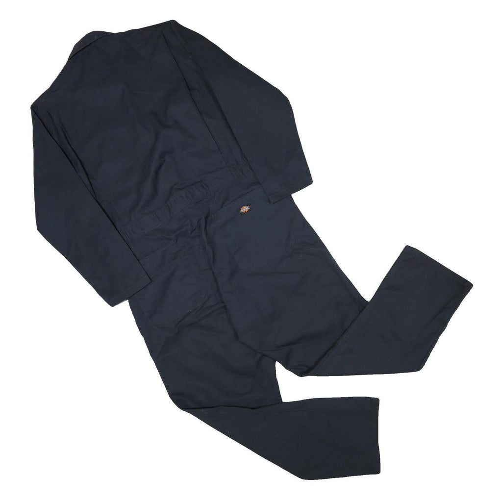 DICKIES Mens Navy Blue Dungarees Regular Fit Cotton Blend L W40 L30 Workwear