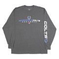 MAJESTIC Mens Grey Indianapolis Colts Football Long Sleeve Crew Neck XL T-Shirt