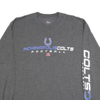 MAJESTIC Mens Grey Indianapolis Colts Football Long Sleeve Crew Neck XL T-Shirt