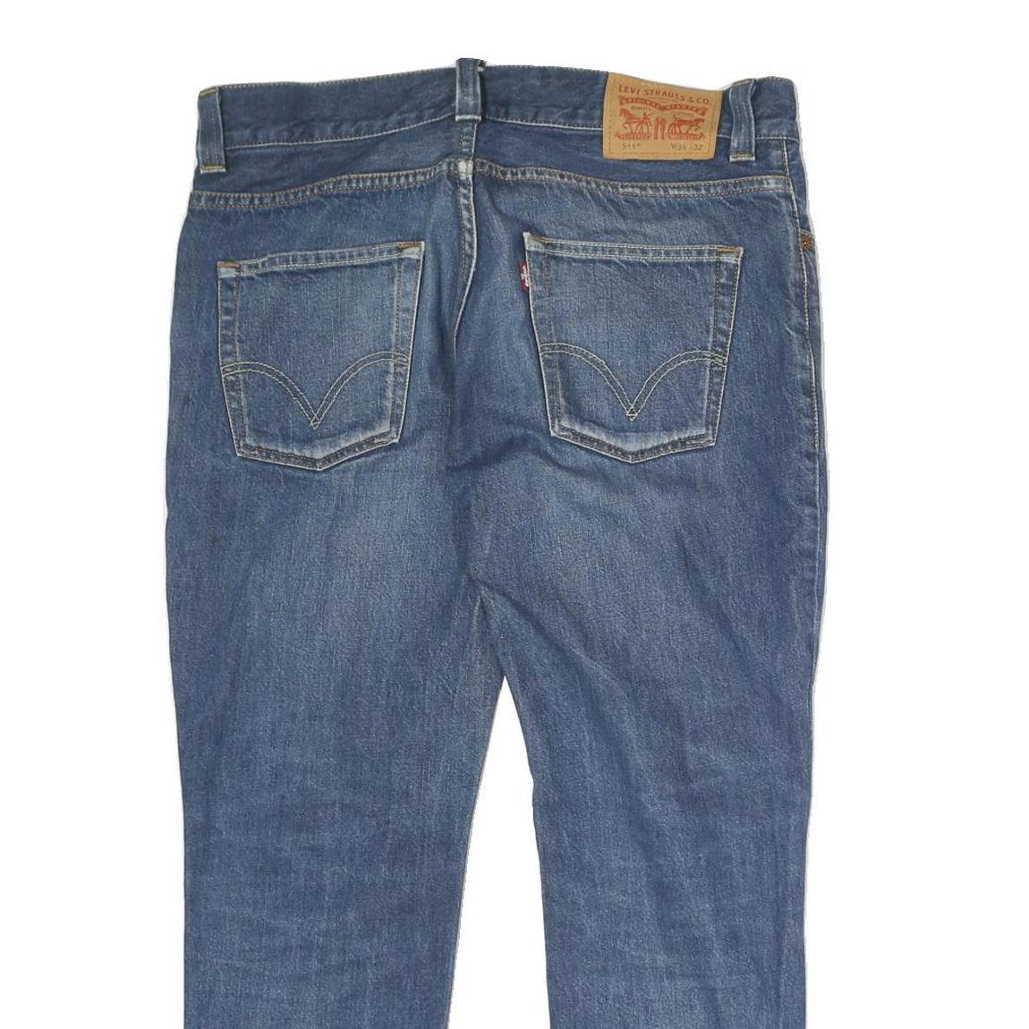 LEVI'S 511 Mens Jeans Blue Regular Skinny Denim Medium W35 L25 Classic Fit Zip