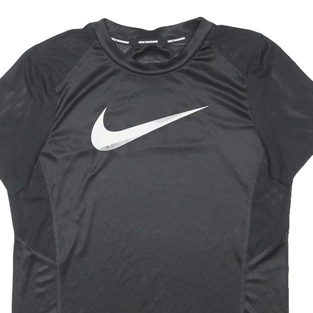 NIKE RUNNING Womens Black Running T-Shirt S Short Sleeve Crew Neck Sports
