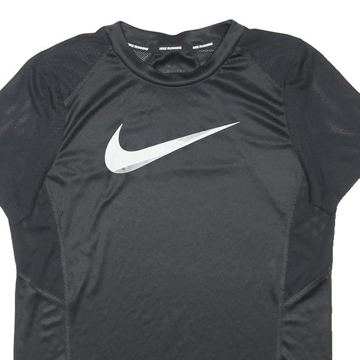 NIKE RUNNING Womens Black Running T-Shirt S Short Sleeve Crew Neck Sports