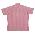 Mens Shirt Maroon Check L