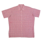 Mens Shirt Maroon Check L