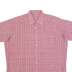 Mens Shirt Maroon Check L
