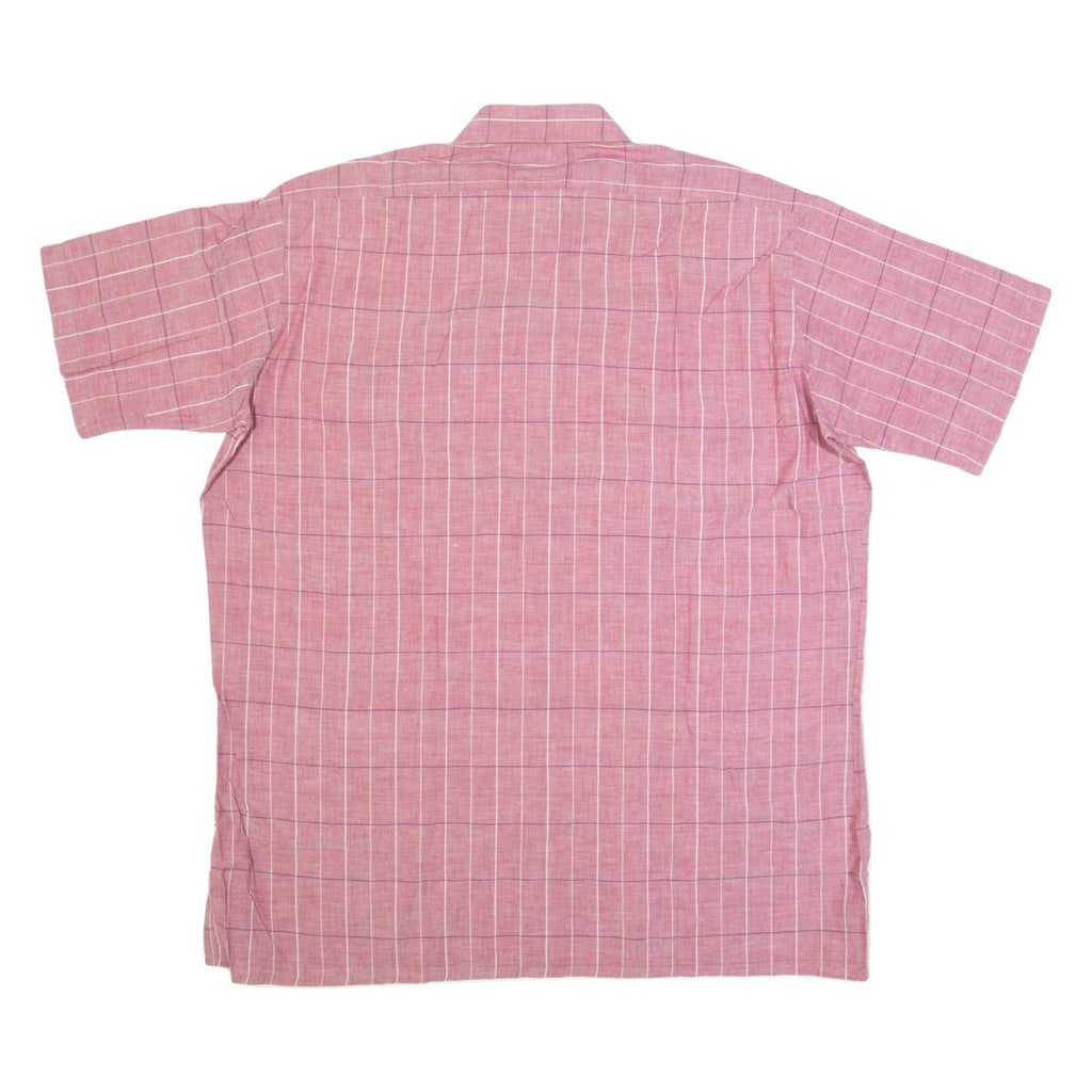 Mens Shirt Maroon Check L