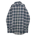 CROFT & BARROW Mens Blue Green White Check Shirt S Button-Down Collar Long