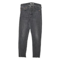 LEVI'S Womens Slim Black Denim Skinny Jeans W27 L25 Button Closure Casual