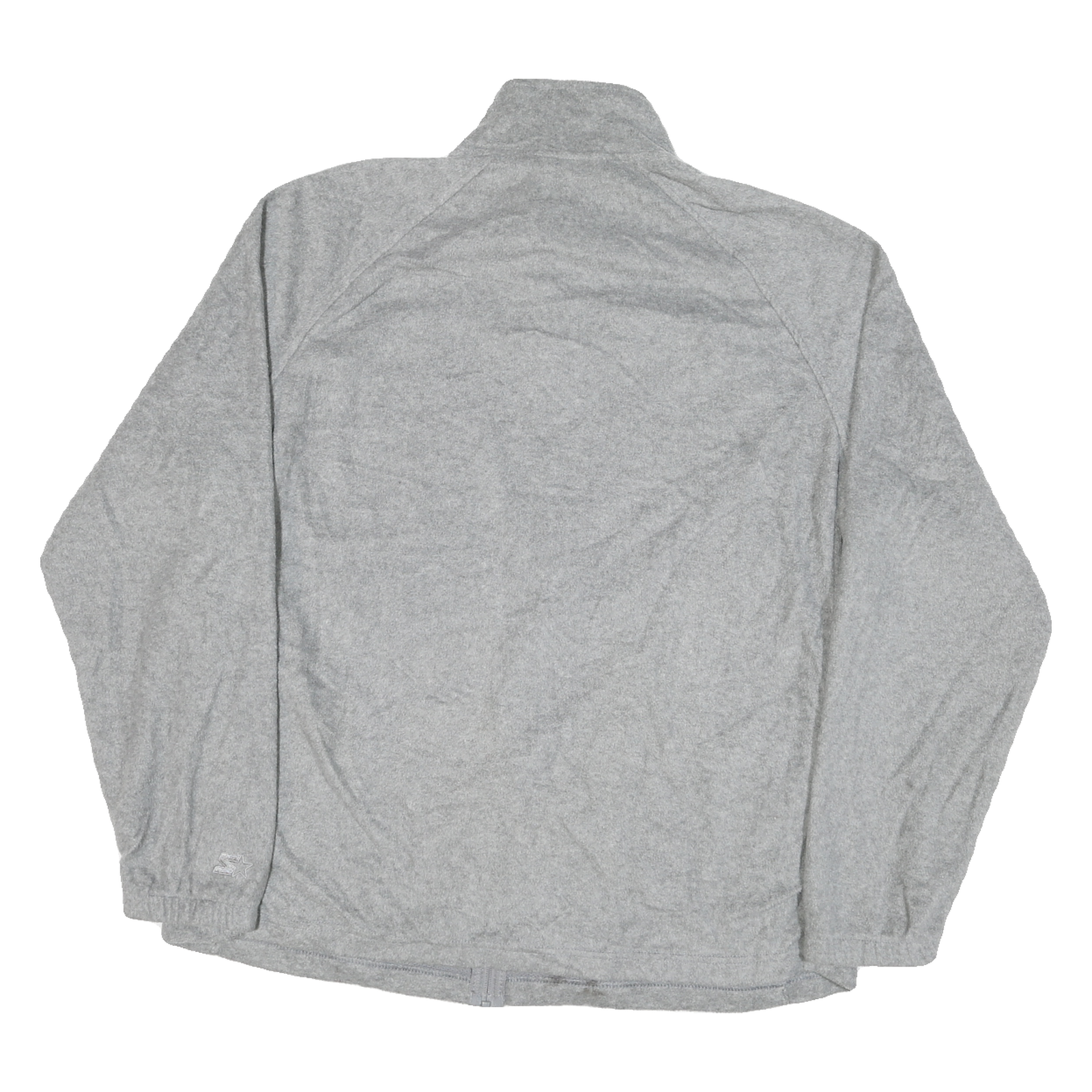STARTER Mens Grey Jacket XL Polyester Blend Zip Plain Casual Lightweight