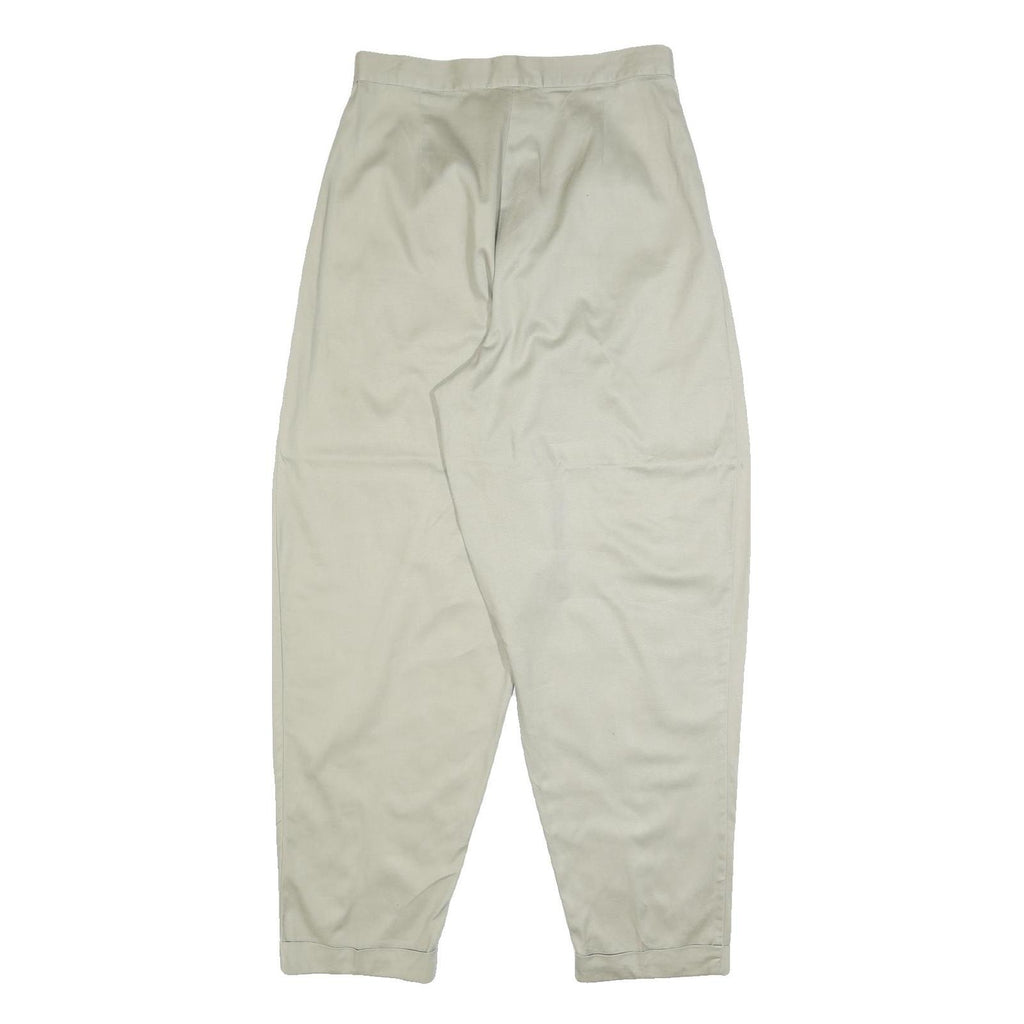 FORENZA Womens Cotton Beige Relaxed Tapered Trousers W30 L30 Casual Comfort