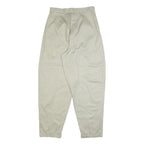 FORENZA Womens Cotton Beige Relaxed Tapered Trousers W30 L30 Casual Comfort