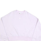 NIKE Womens Lilac Purple Crew Neck M Small Swoosh Logo Cropped Sweatshirt
