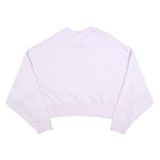NIKE Womens Lilac Purple Crew Neck M Small Swoosh Logo Cropped Sweatshirt