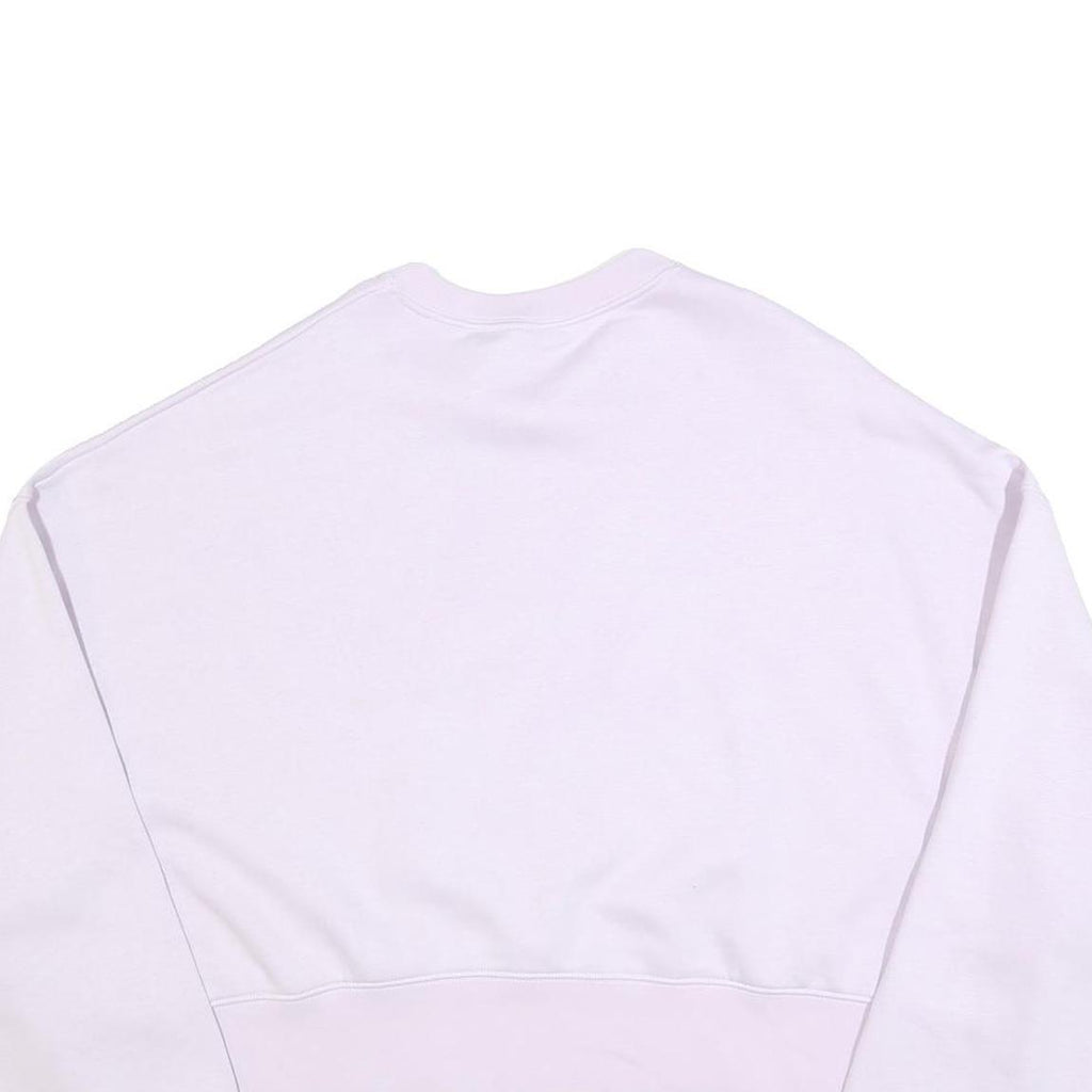 NIKE Womens Lilac Purple Crew Neck M Small Swoosh Logo Cropped Sweatshirt