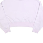 NIKE Womens Lilac Purple Crew Neck M Small Swoosh Logo Cropped Sweatshirt