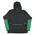 REI Mens Black & Green Outdoor Jacket 3XL Polyester Blend Zip Hooded Casual