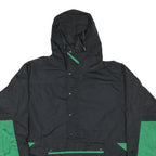 REI Mens Black & Green Outdoor Jacket 3XL Polyester Blend Zip Hooded Casual