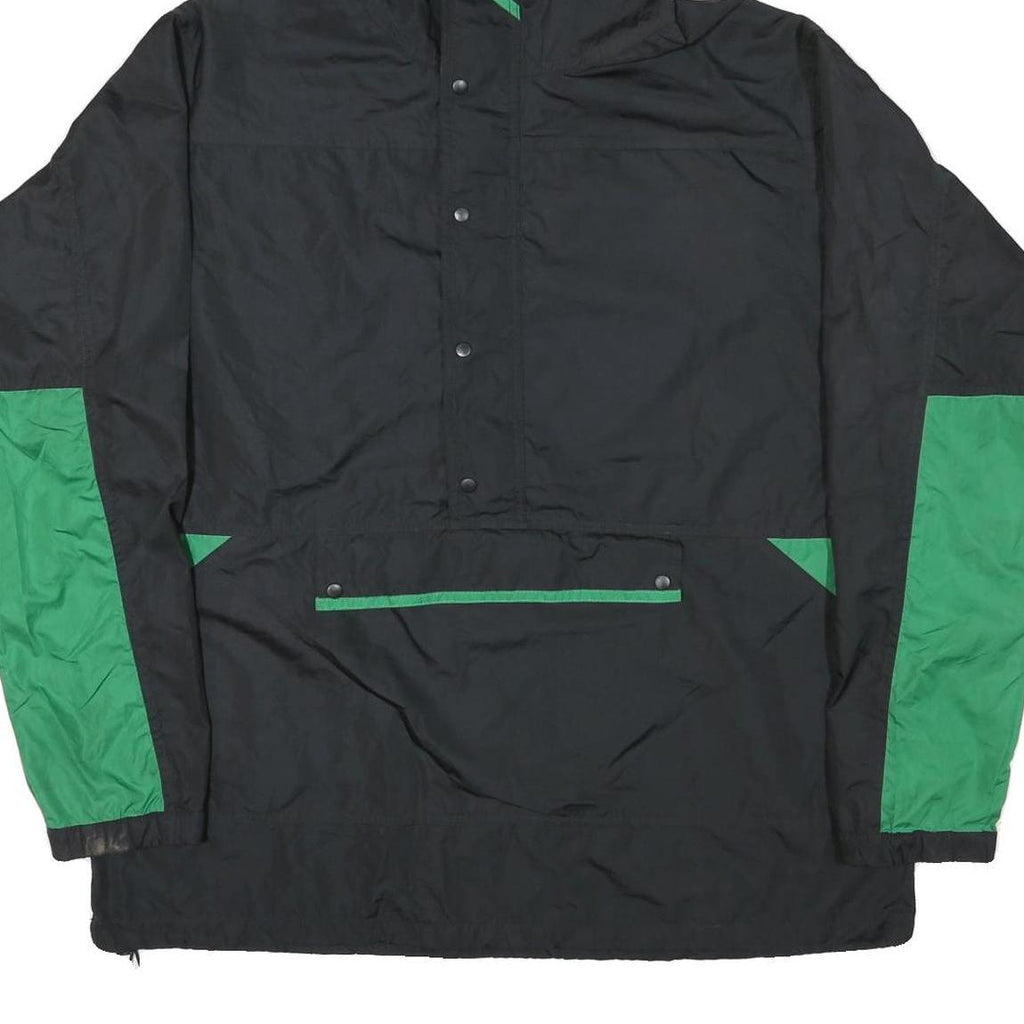 REI Mens Black & Green Outdoor Jacket 3XL Polyester Blend Zip Hooded Casual