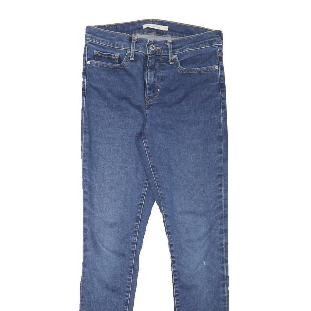 LEVI'S Womens Blue Slim Skinny Denim Jeans Zip W26 L28 Classic Comfort