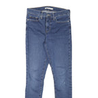 LEVI'S Womens Blue Slim Skinny Denim Jeans Zip W26 L28 Classic Comfort