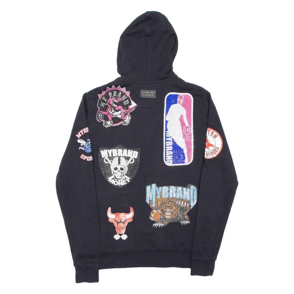 MY BRAND Womens Black Hoodie Full Zip USA M