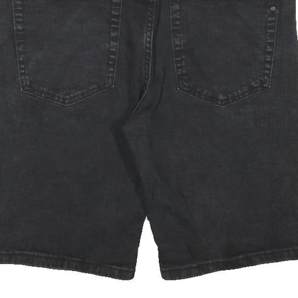 DKNY Womens Shorts Black Bedford Slim Fit L W32 Denim Casual Stylish