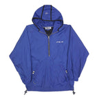 FILA Womens Blue Zip Hooded Jacket M Polyester Blend Lightweight Sportswear