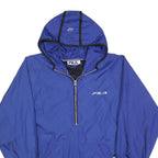 FILA Womens Blue Zip Hooded Jacket M Polyester Blend Lightweight Sportswear