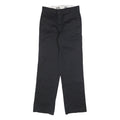 DICKIES Mens Black Regular Fit Straight Leg Cotton Blend Trousers W30 L32