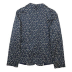 WEEKEND MAX MARA Womens Blue Cotton Blend Floral Jacket UK 14 Button Closure