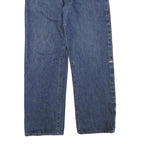 DICKIES Womens Jeans Blue Regular Straight Denim W34 L30 Button Closure