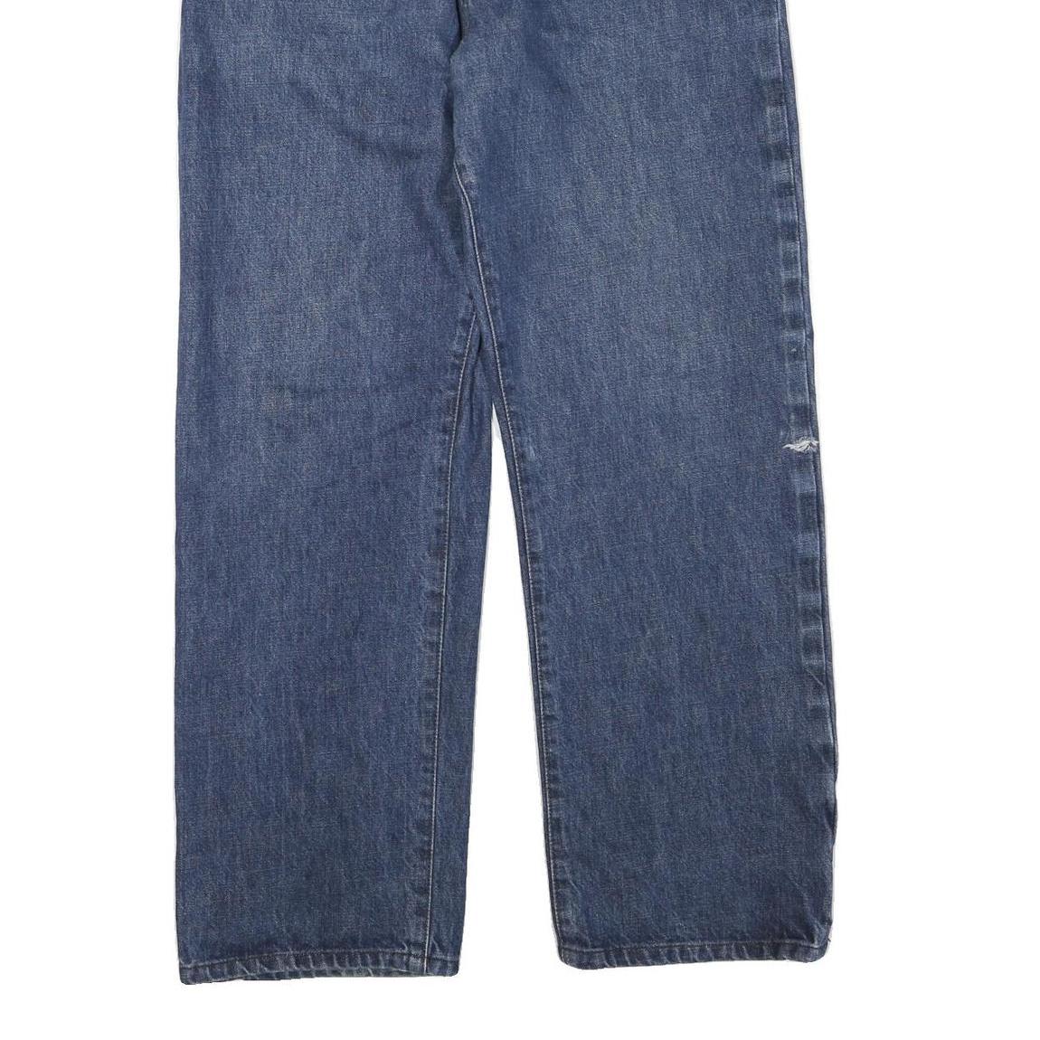 DICKIES Womens Jeans Blue Regular Straight Denim W34 L30 Button Closure