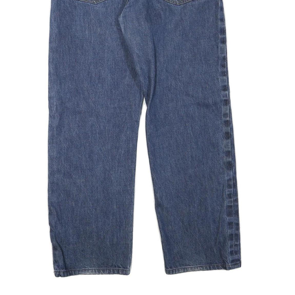 DICKIES Womens Jeans Blue Regular Straight Denim W34 L30 Button Closure